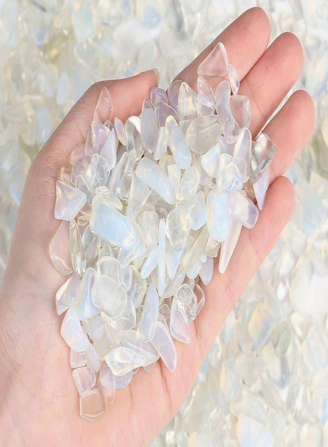 LAIDANLA Opalite 1lb Crystal Polished Tumbled Stones Irregular Shaped Crystal Chips Bulk Natural Gemstone Aquarium Gravel Rocks Vase Filler Fish Tank Gravel Home Decoration - Image 2